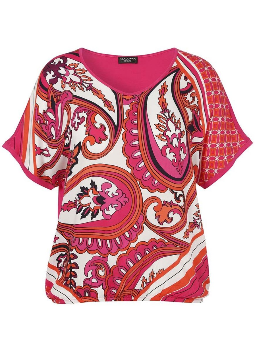 Blouses En Tunieken | Via Appia Due Via Appia Due Blouse 2412737 - 653 Multi Fuchsia