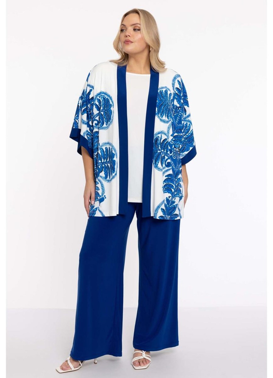 Truien En Vesten | Yoek Yoek Kimono Azur 232680 - 232 Azur