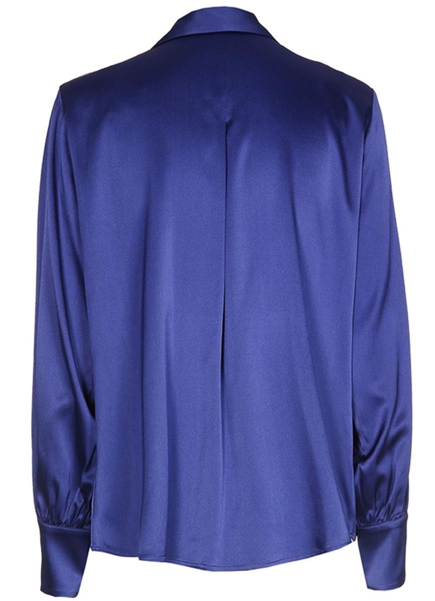 Blouses En Tunieken | Xandres Xandres Blouse Hint 61006-01 - 0690 Parker Blue