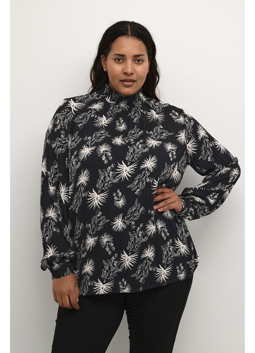 Blouses En Tunieken | Kaffe Curve Kaffe Curve Blouse Marluami 10581938 - 105122 Black / Antique