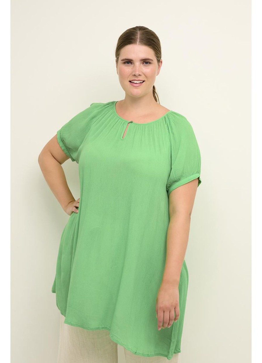 Blouses En Tunieken | Kaffe Curve Kaffe Curve Tuniek Ami 10580097 - 166444 Poison Green