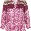 Blouses En Tunieken | Via Appia Due Via Appia Due Blouse 653793 - 643 Pink-Wine Red-Ecru