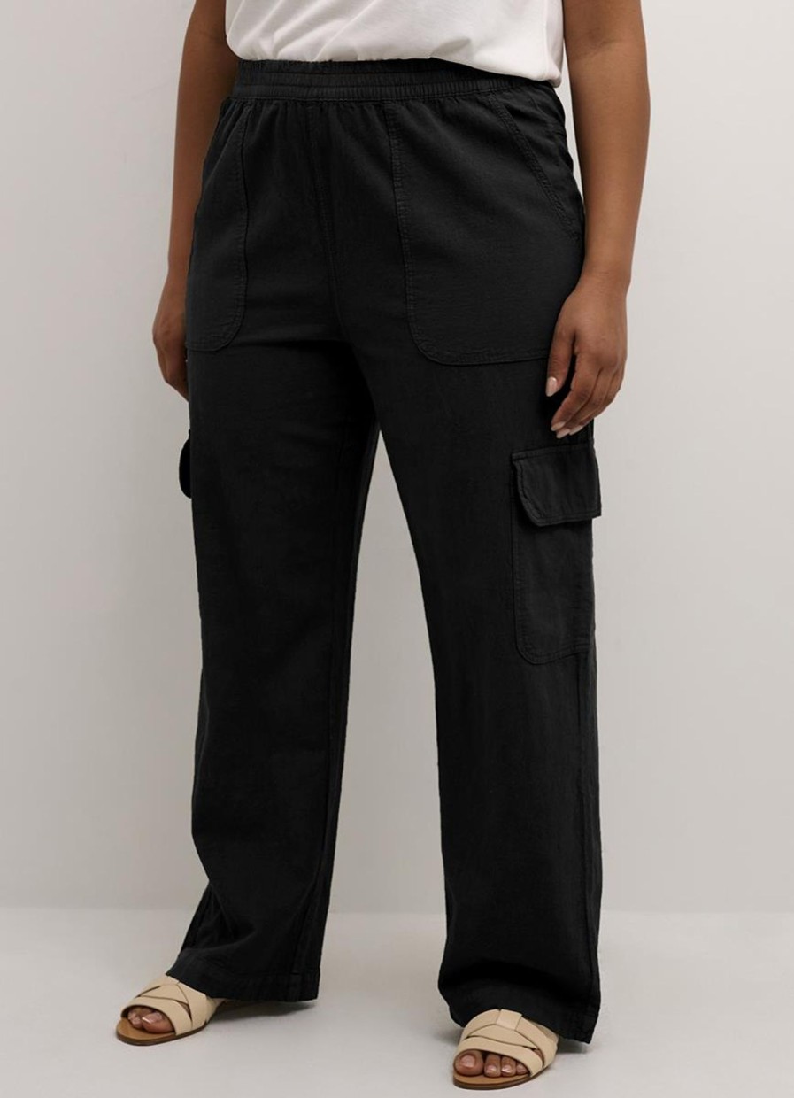 Kaffe Curve Basics | Kaffe Curve Kaffe Curve Cargo Pants Nana 1058211 - 100121 Black Deep