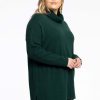 Yoek Basics | Yoek Yoek Trui High Neck Cashmere B2912 - 242 Dark Green