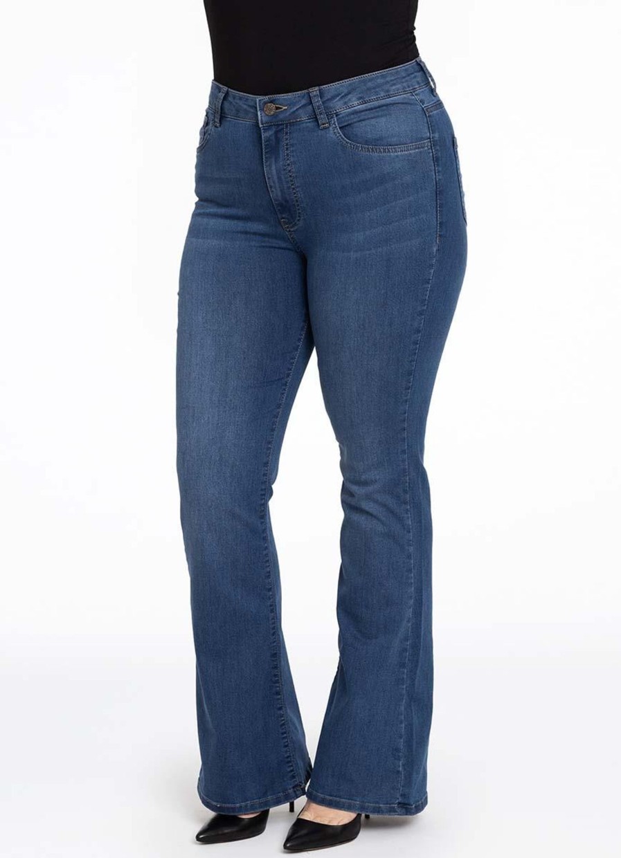 Yoek Basics | maatjemeer Yoek Jeans Flare B5598 - 232 Indigo