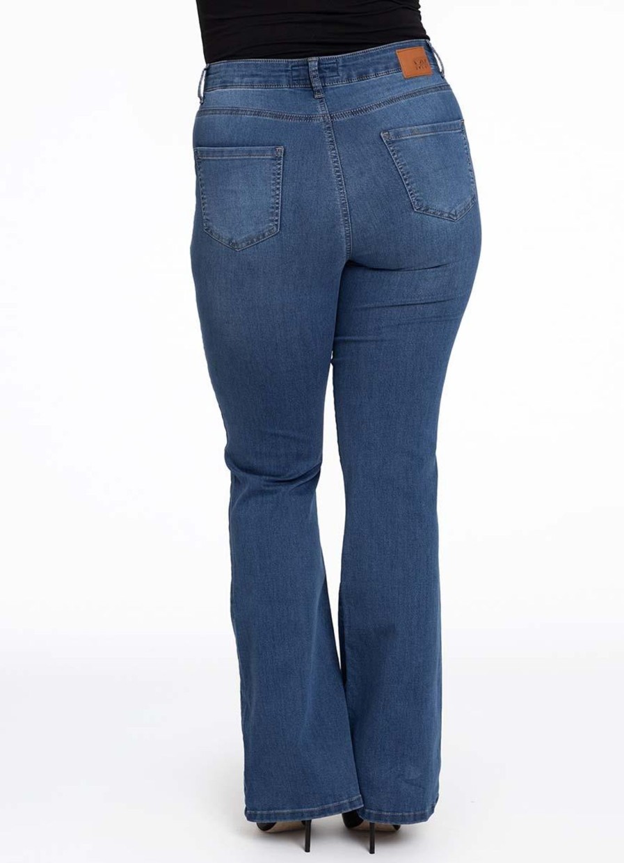 Yoek Basics | maatjemeer Yoek Jeans Flare B5598 - 232 Indigo