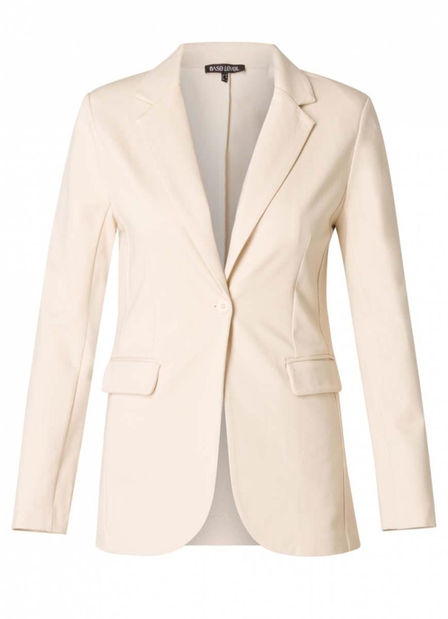 Base Level Curvy | Base Level Curvy Base Level Curvy Blazer Yacey 080 Light Beige