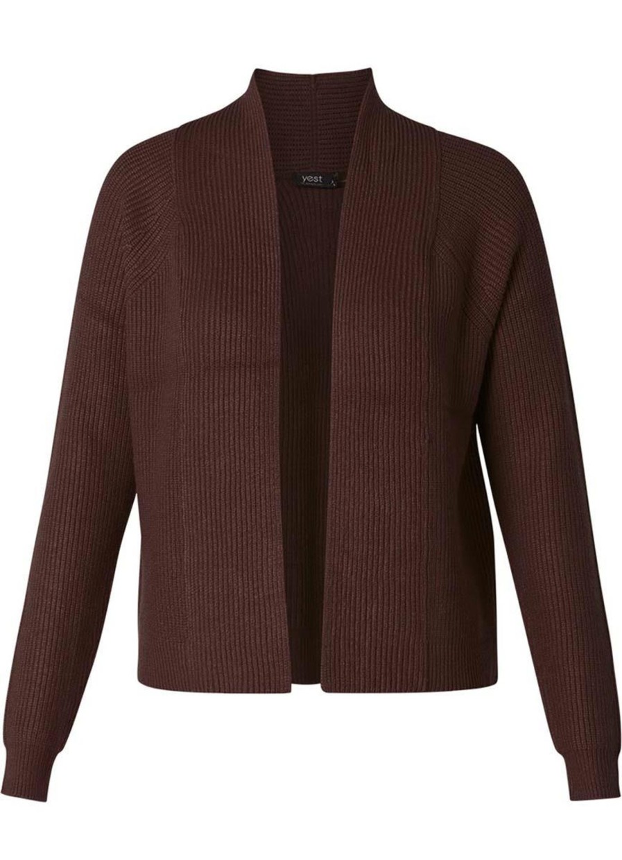 Truien En Vesten | Yesta Yesta Vest Noralie A003974 - Chocolate Brown