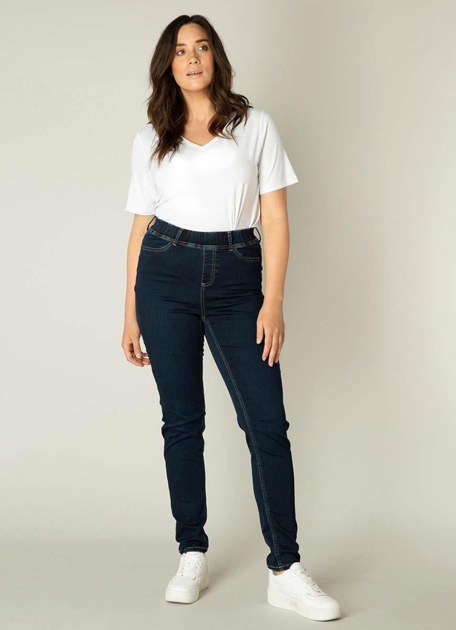 Base Level Curvy | Base Level Curvy Base Level Curvy Jegging Tessa 008 Denim Blue