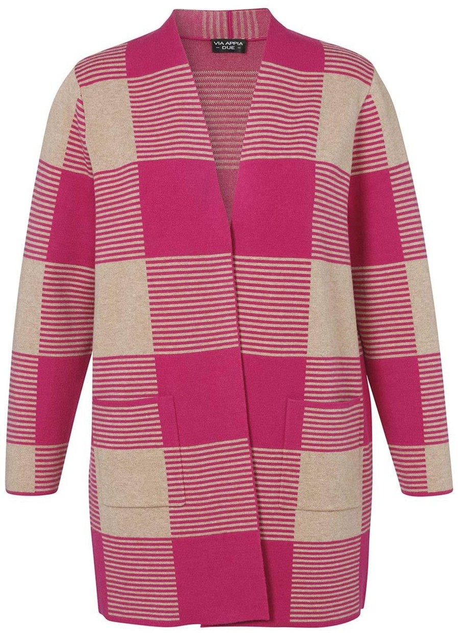 Truien En Vesten | Via Appia Due Via Appia Due Vest 653441 - 640761 Camel-Pink