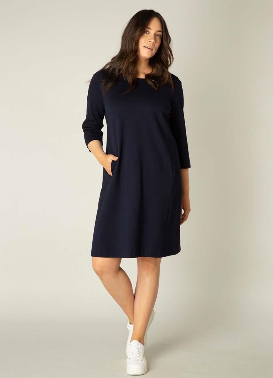 Base Level Curvy | Base Level Curvy Base Level Curvy Jurk Addy 019 Dark Blue