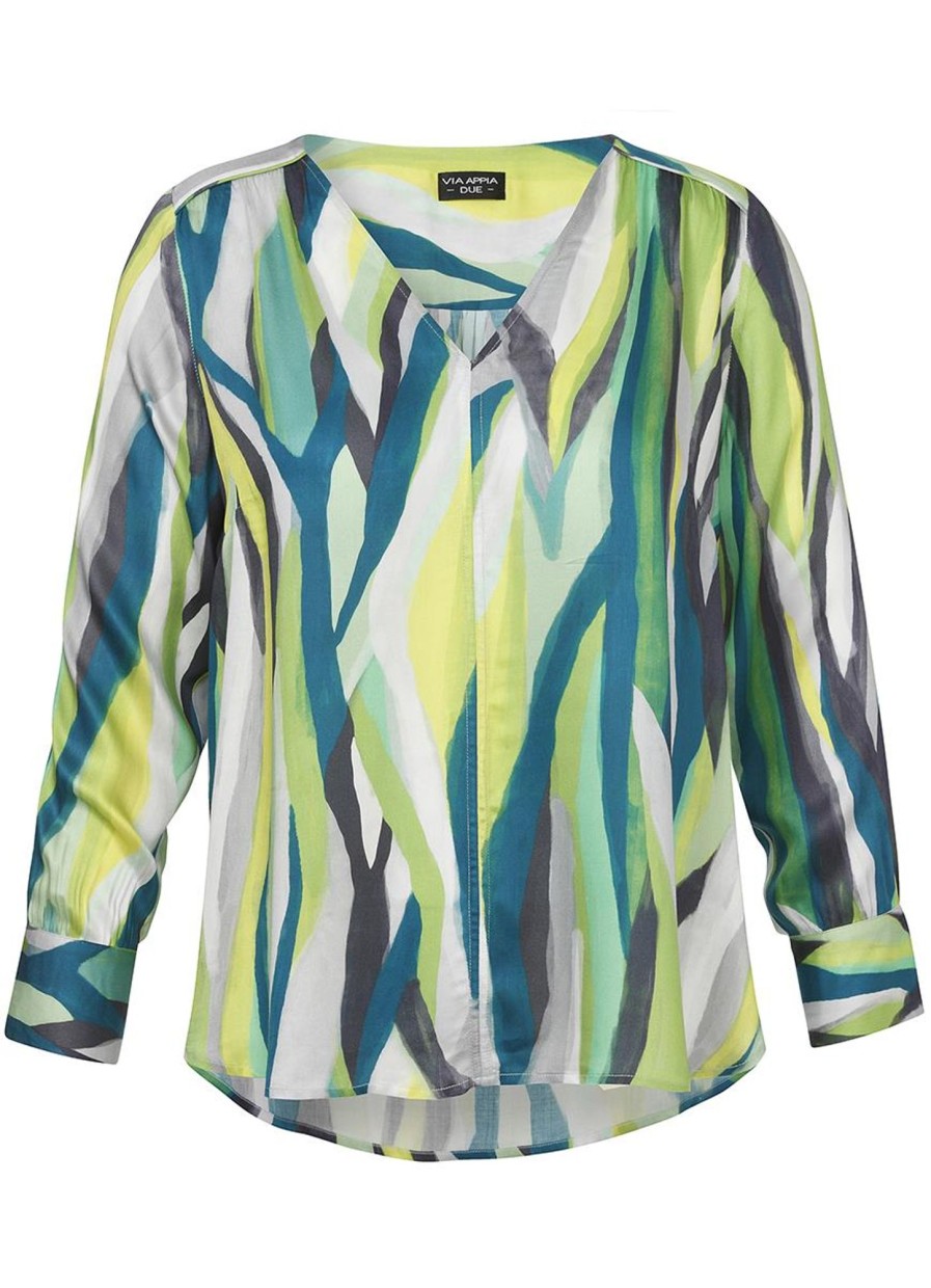 Blouses En Tunieken | Via Appia Due Via Appia Due Blouse 2411912 - 123 Donker Grijs Multi