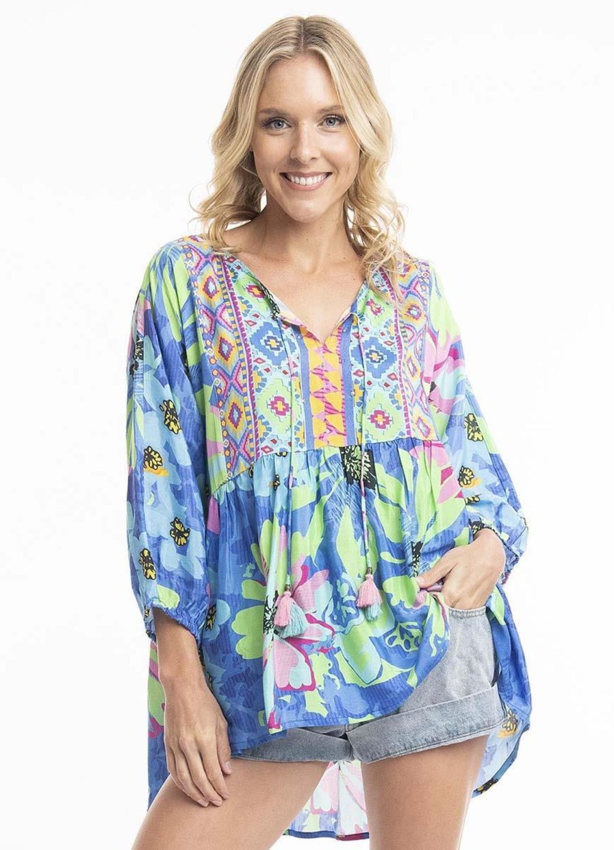 Jurken En Rokken | Orientique Escape By Orientique Blouse Isabelle 3316 - Print