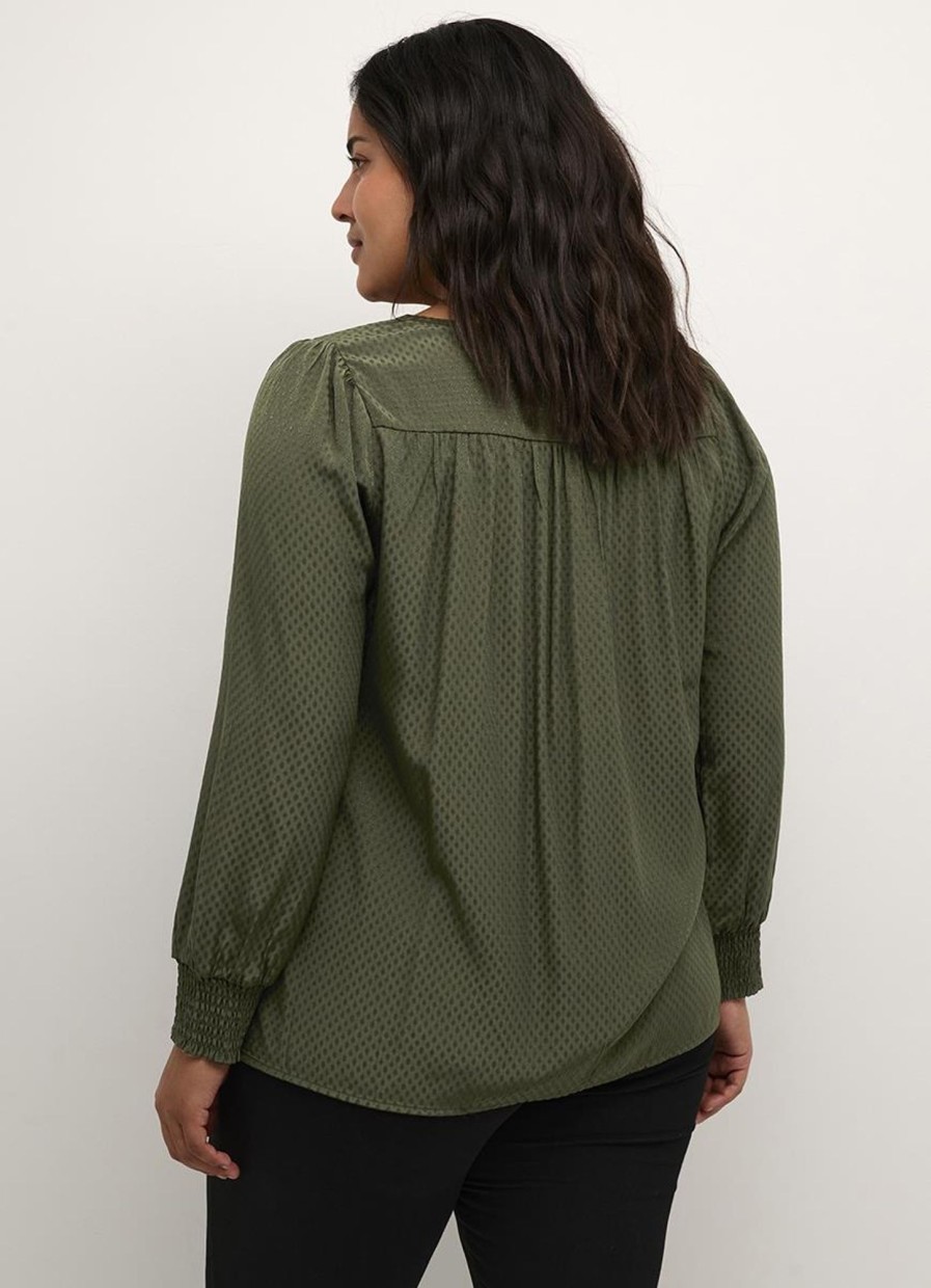 Blouses En Tunieken | Kaffe Curve Kaffe Curve Blouse Tina 10581904 - 190414 Forest Night