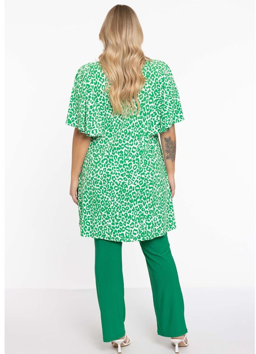 Blouses En Tunieken | Yoek Yoek Tunic Wide Bottom Green Leo My234010 - 240 Green Leo