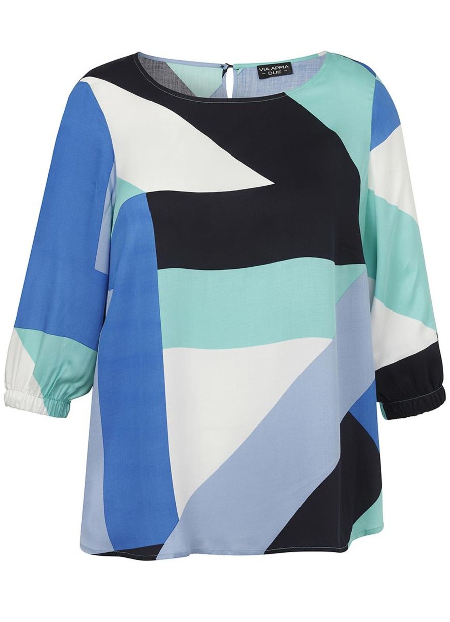 Blouses En Tunieken | Via Appia Due Via Appia Due Blouse 2411916 - 573 Marine Multi