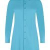 Travelstof Kleding Grote Maten | Plusbasics Plusbasics Blouse Long Ls Travel 10 192 089-471 Iceblue