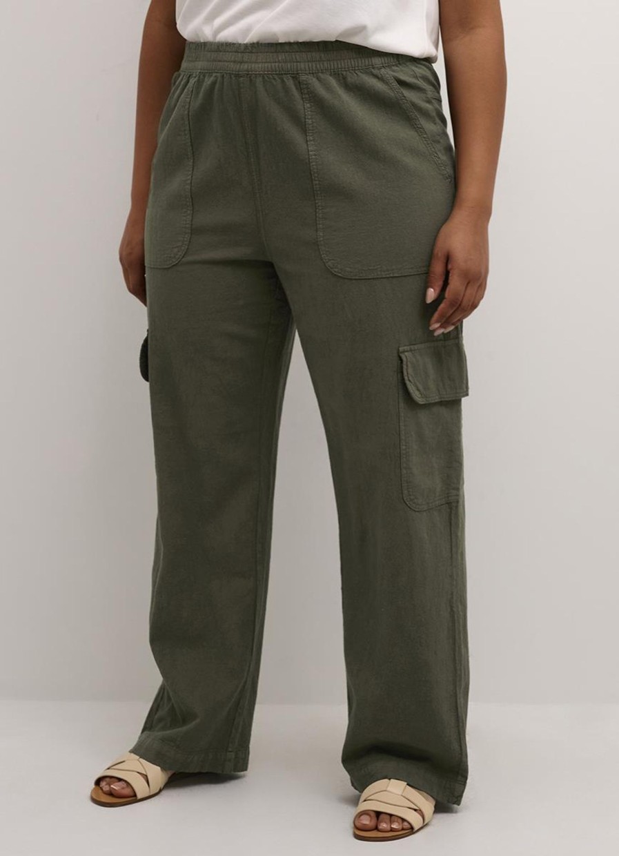 Kaffe Curve Basics | Kaffe Curve Kaffe Curve Cargo Pants Nana 1058211 - 190511 Grape Leaf