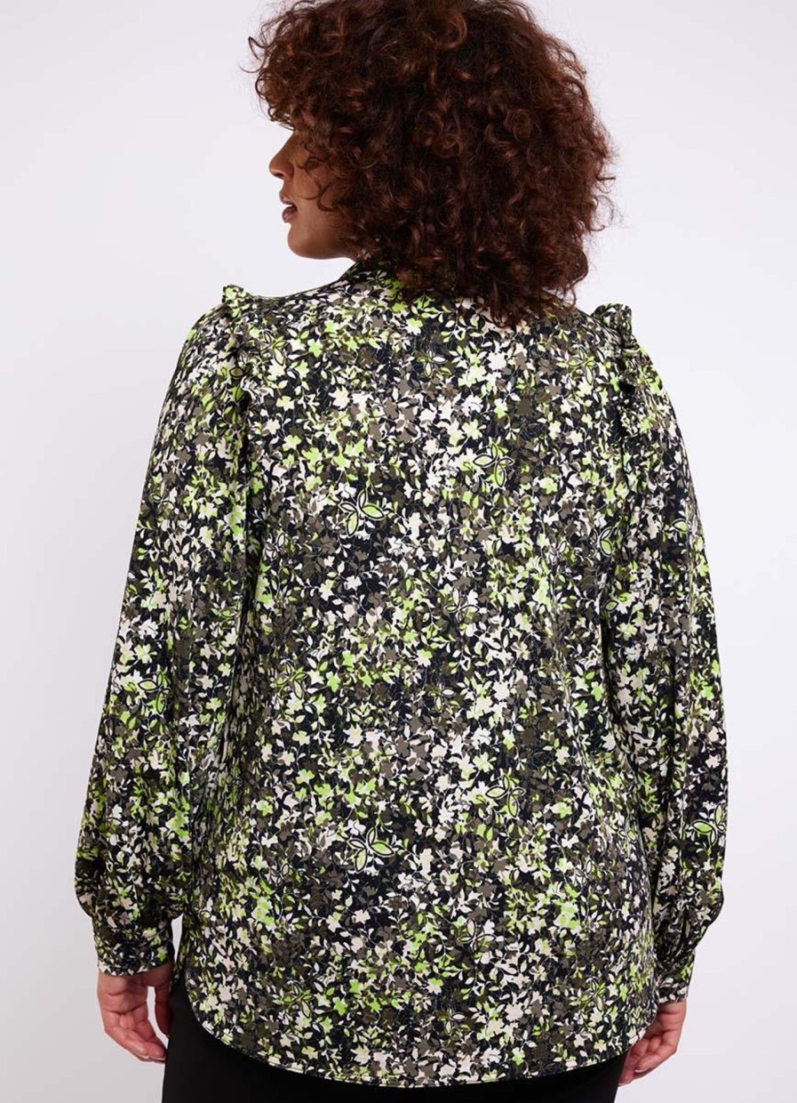 Blouses En Tunieken | Exxcellent Exxcellent Blouse Rodi 23Nze13 - 718706 Limoen/Groen