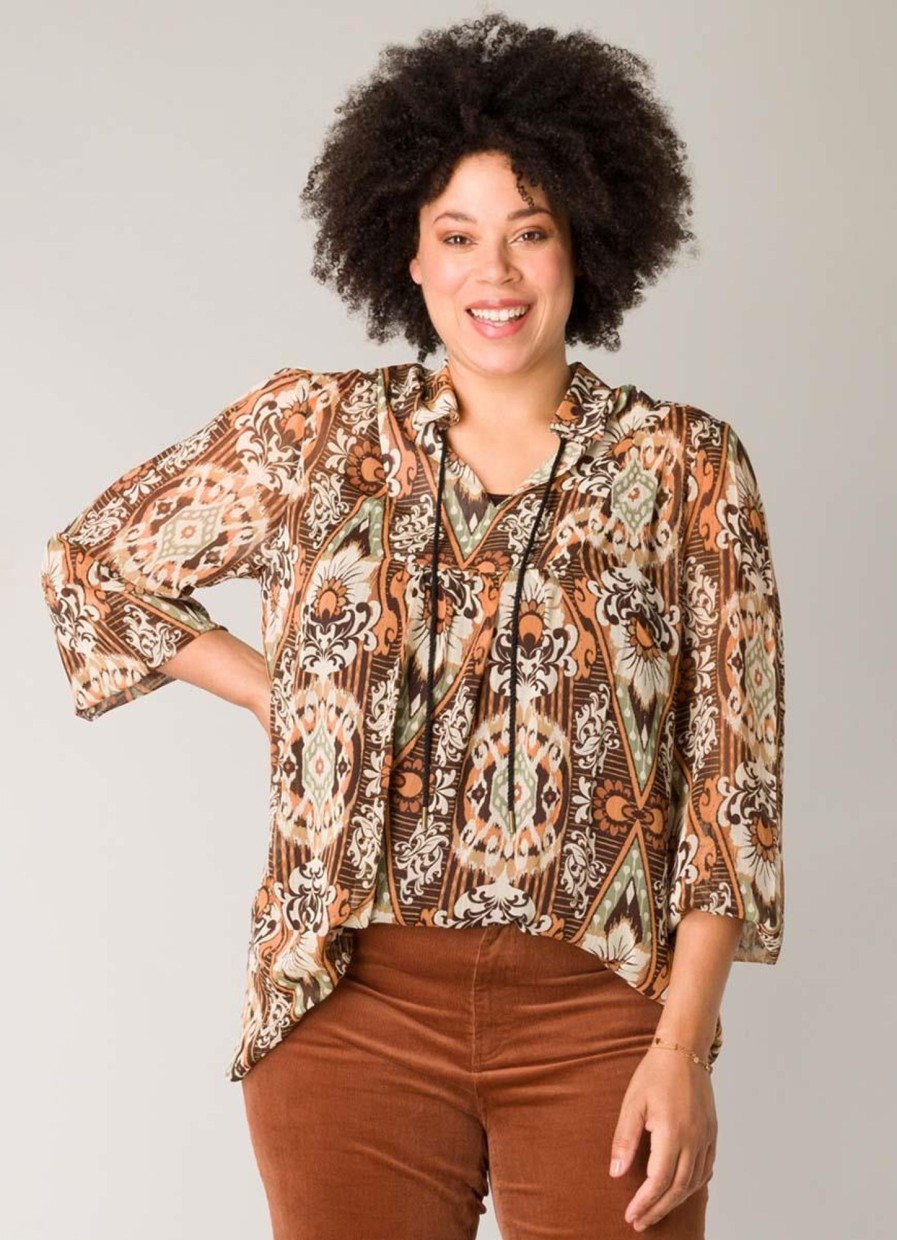 Blouses En Tunieken | Yesta Yesta Blouse Rosalie A003888 - Terracotta/ Multi Colour