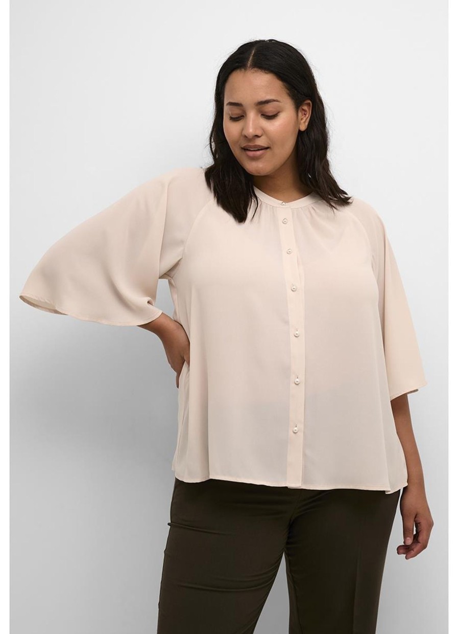 Blouses En Tunieken | Kaffe Curve Kaffe Curve Blouse Ditta 10581886 - 151305 Feather Grey