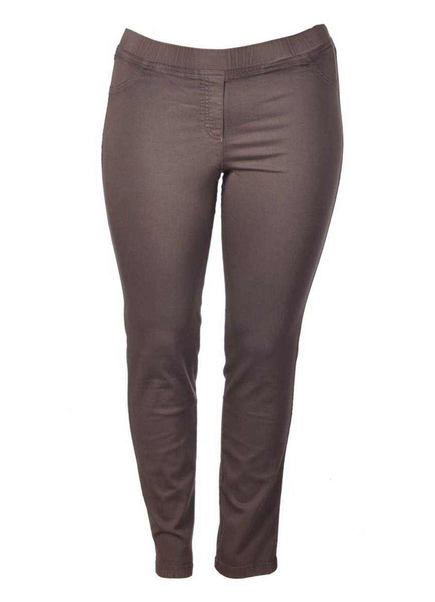 Kjmaatjemeer Basics Broeken | maatjemeer Kjbrand Jegging Jenny 23473-6244-713 Bruin