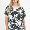 Blouses En Tunieken | Mat Fashion Mat Fashion Blouse 8101.1047 - 01 White/Black