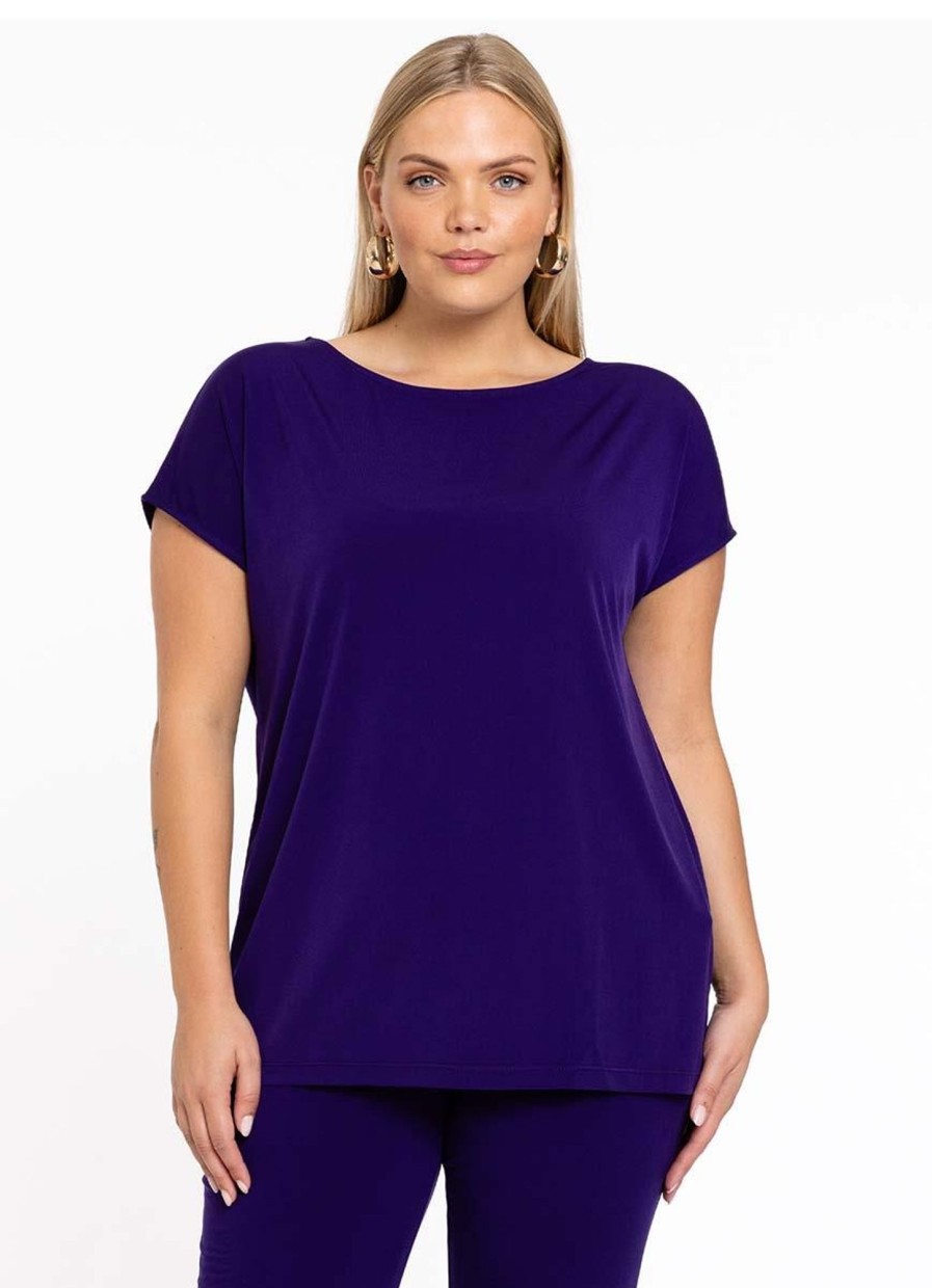 Yoek Basics | Yoek Yoek Shirt Mouwloos Dolce B4017 - 270 Purple