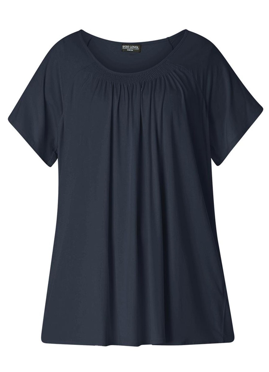 Base Level Curvy | Base Level Curvy Base Level Curvy Shirt Yokia 004 Dark Blue