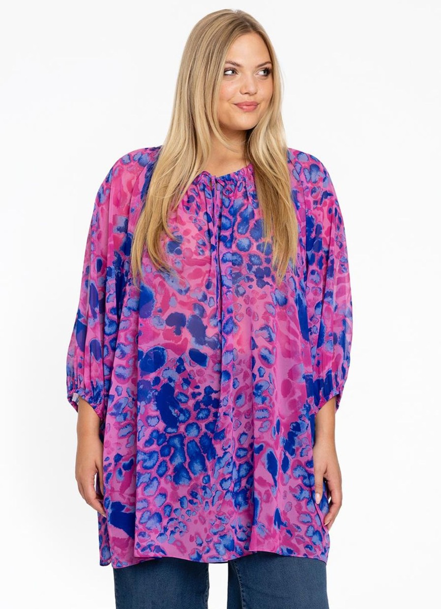 Blouses En Tunieken | Yoek Yoek Blouse Gathered Fierce 2214546 - 265 Pink