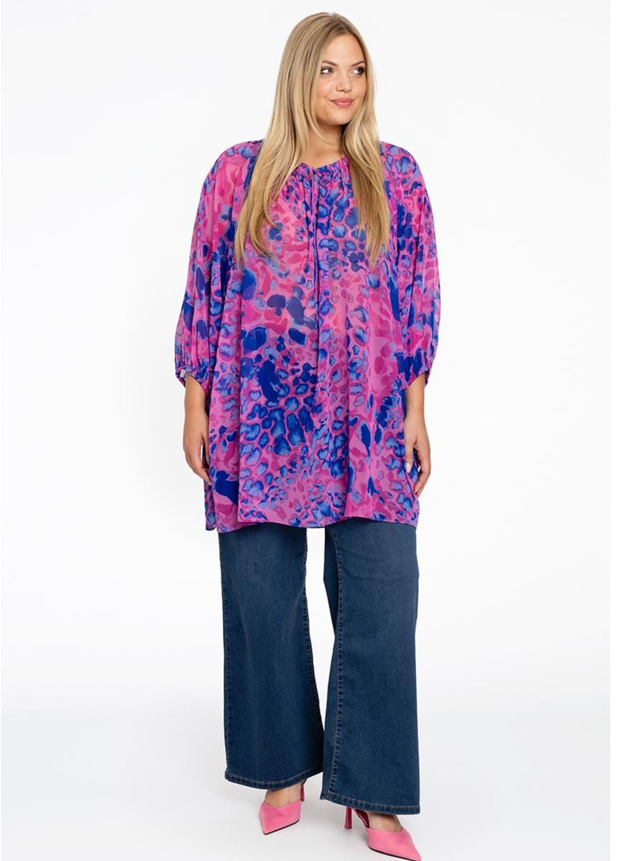 Blouses En Tunieken | Yoek Yoek Blouse Gathered Fierce 2214546 - 265 Pink