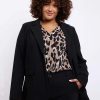 Travelstof Kleding Grote Maten | Exxcellent Exxcellent Blazer Meave Travel 23Wye01 - 001 Zwart