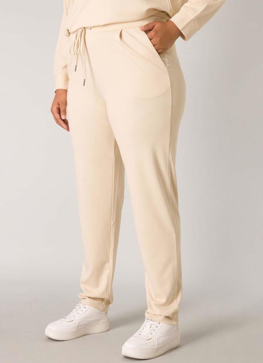 Base Level Curvy | Base Level Curvy Base Level Curvy Broek Yoanna 078 Light Beige