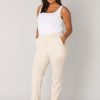 Base Level Curvy | Base Level Curvy Base Level Curvy Pants Yoella 081 Light Beige