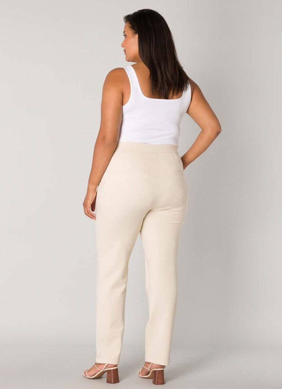 Base Level Curvy | Base Level Curvy Base Level Curvy Pants Yoella 081 Light Beige