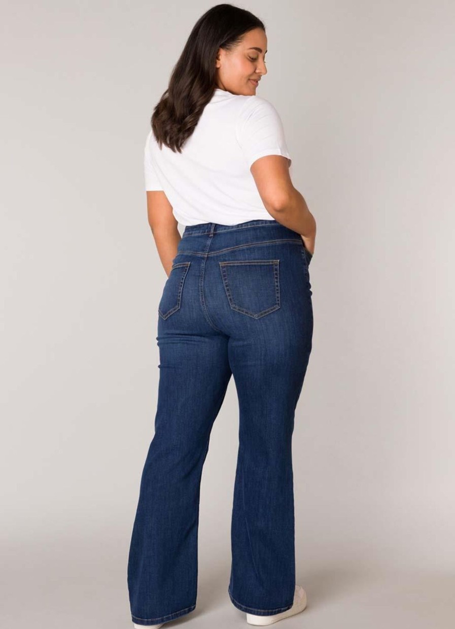 Base Level Curvy | Yesta Base Level Curvy Broek 7000056- 2120 Mid Blue