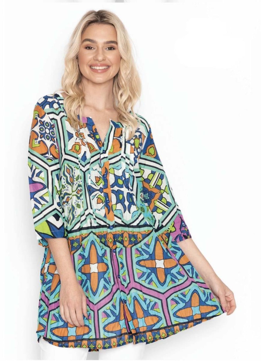 Blouses En Tunieken | Orientique One Summer By Orientique Tuniek Alison Dw63E - Print K