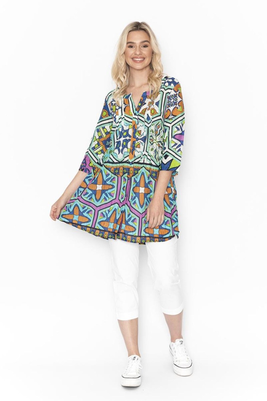 Blouses En Tunieken | Orientique One Summer By Orientique Tuniek Alison Dw63E - Print K