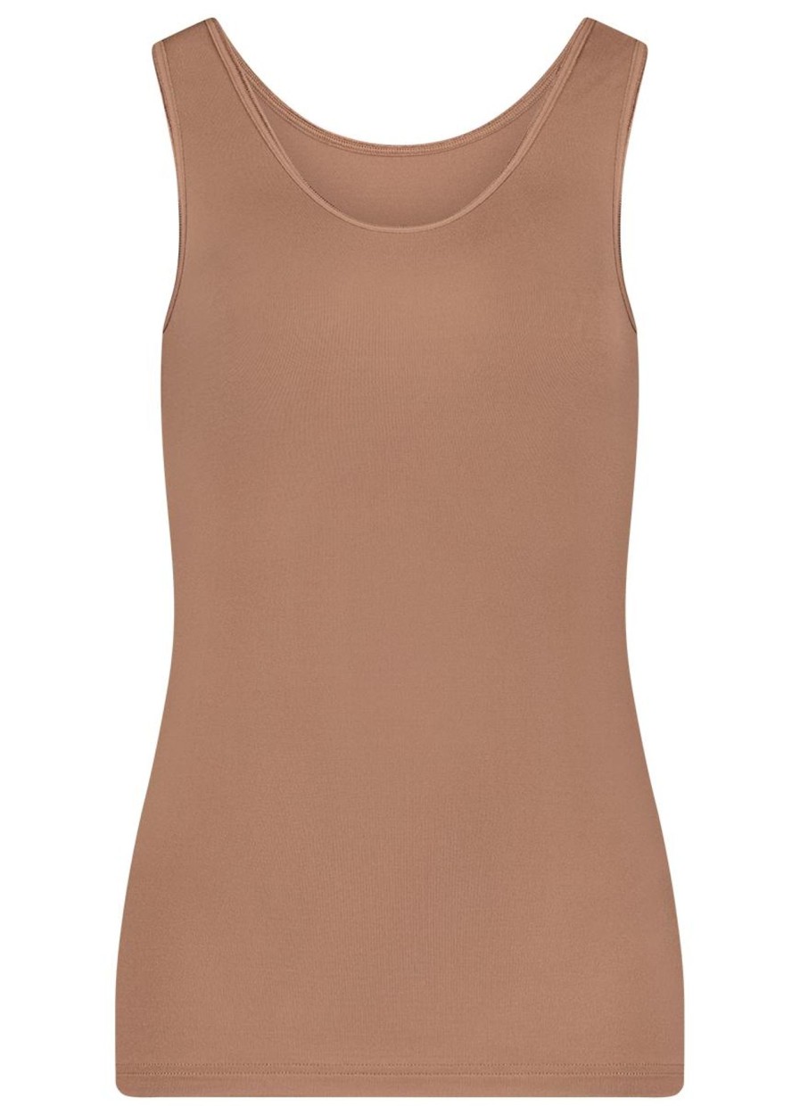 Ondermode | Rj Bodywear Rj Bodywear Hemd Pure Color 32-013-217 - Cappuccino