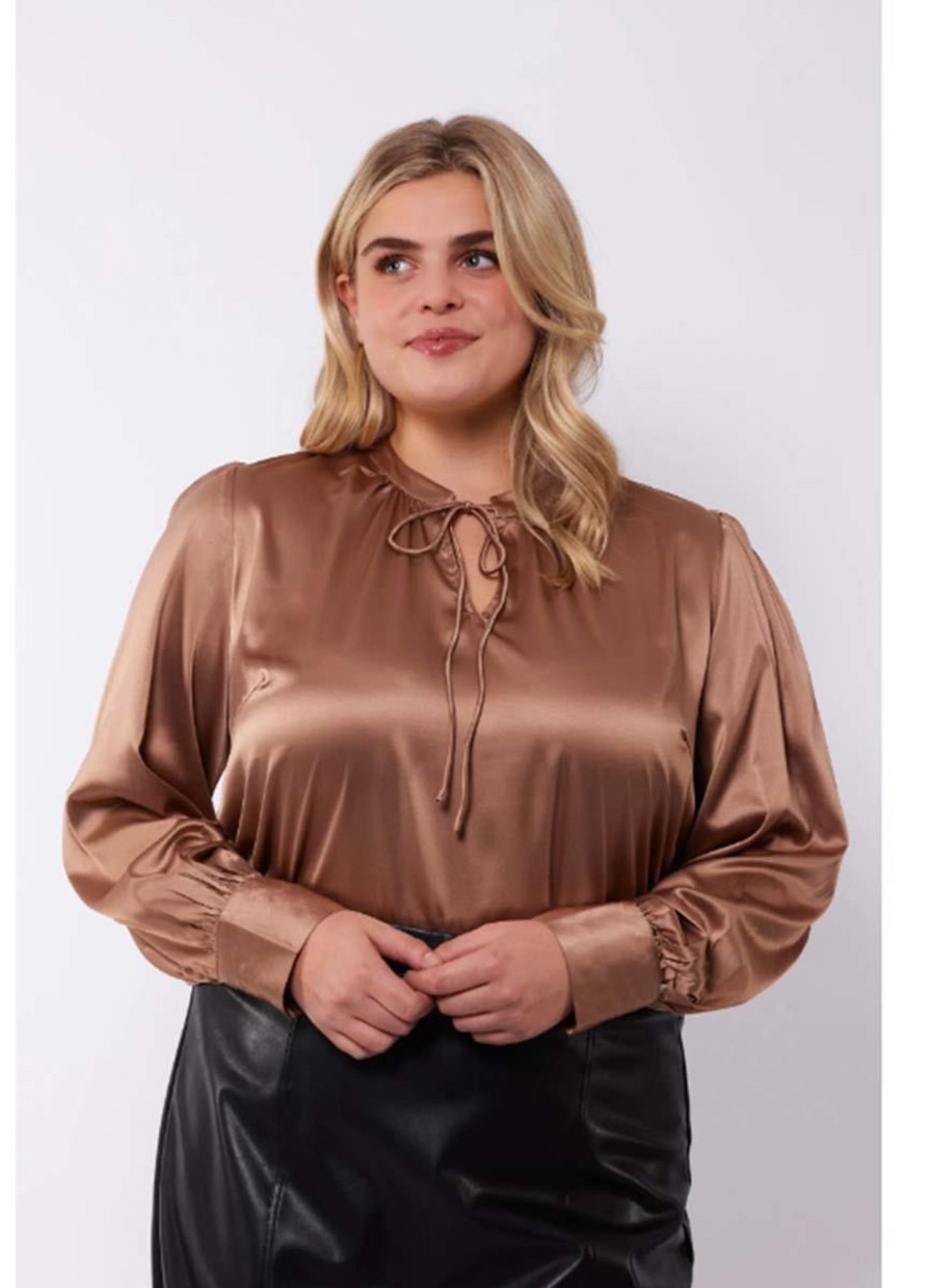 Blouses En Tunieken | Exxcellent Exxcellent Blouse Valerie 23Wffe07 - 501 Sahara