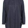 Linnen Kleding Grote Maten | Via Appia Due Frapp Blouse 1302752 - 814 Marineblauw