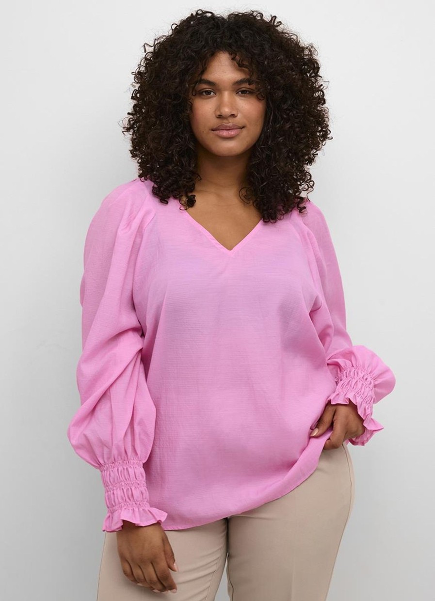 Blouses En Tunieken | Kaffe Curve Kaffe Curve Blouse Stinna 10581979 - 163118 Cyclamen