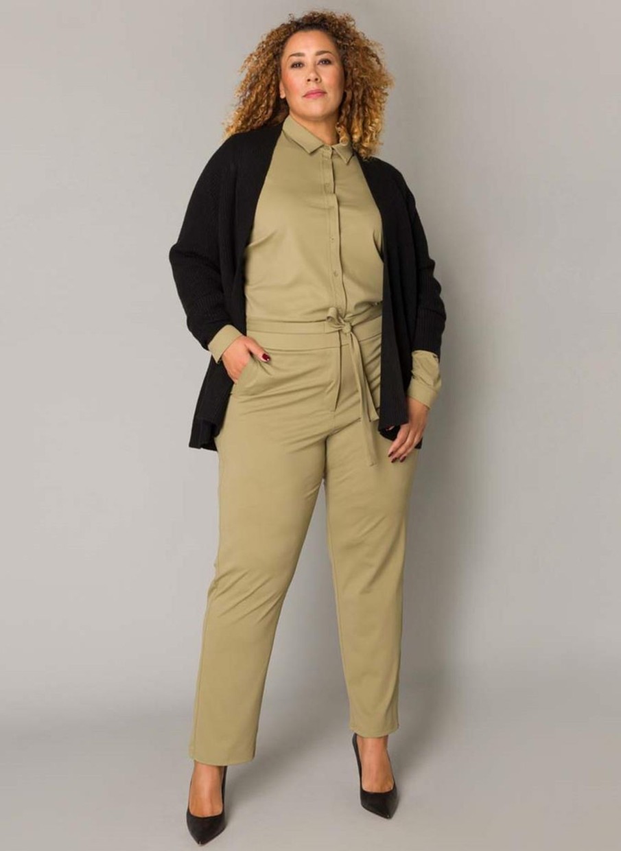 Travelstof Kleding Grote Maten | Yesta Yesta Blouse Vedita Travel Essential A003966 Army