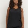 Shirts En Tops | Kaffe Curve Kaffe Curve Top Jakobine 10580396 - 100121 Black Deep