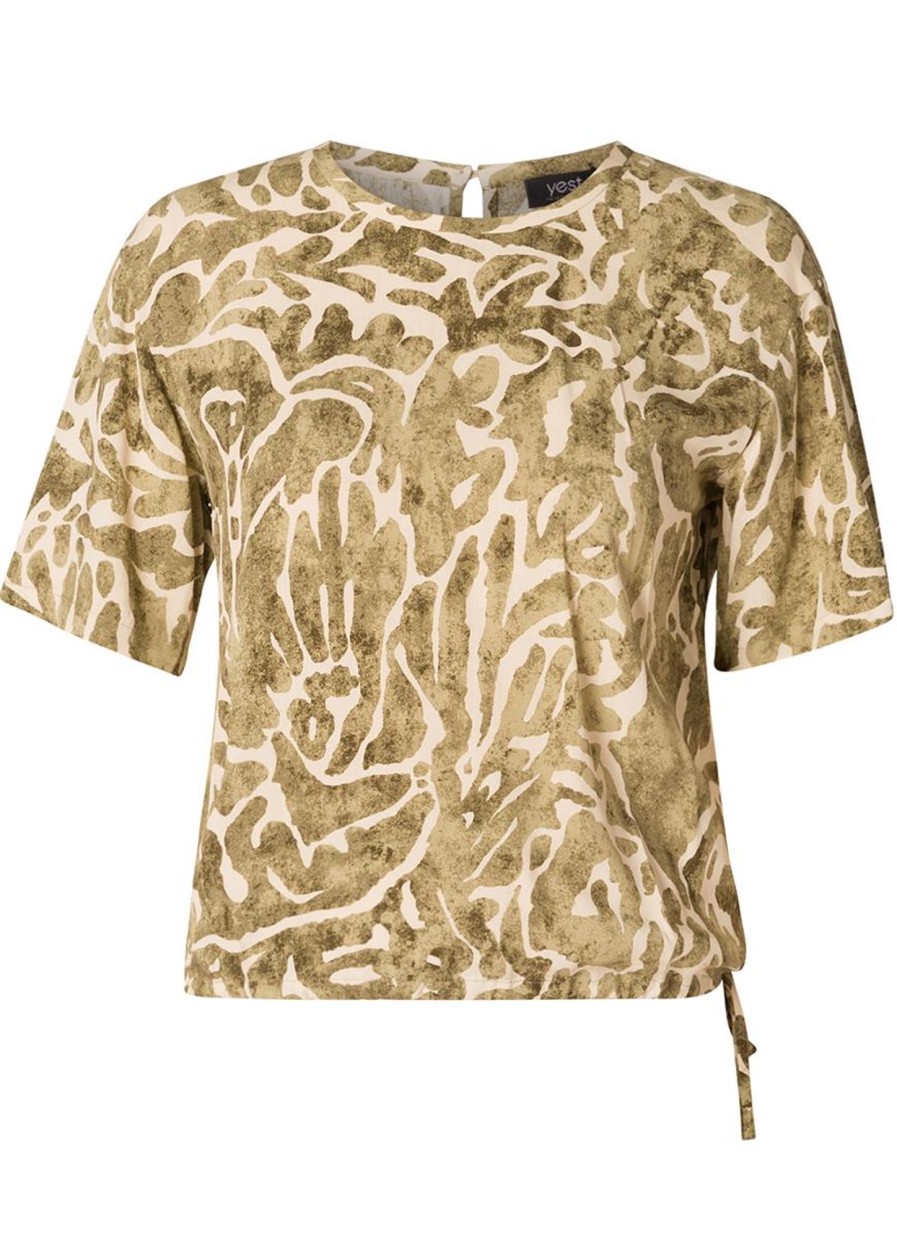 Shirts En Tops | Yesta Yesta Top Hivi A004378 - 14016 Khaki Multi