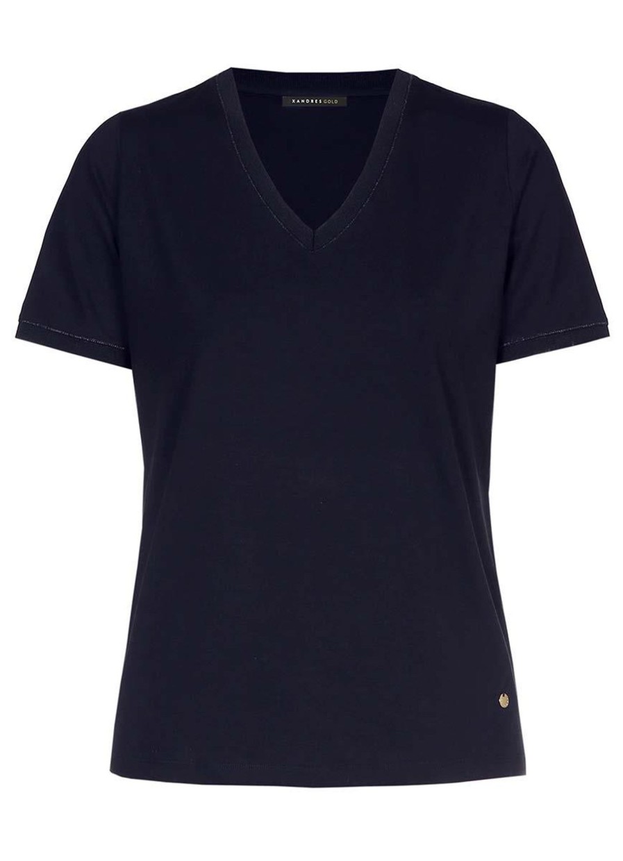 Xandres Gold Basics | Xandres Xandres Shirt Levina 99404 Marine