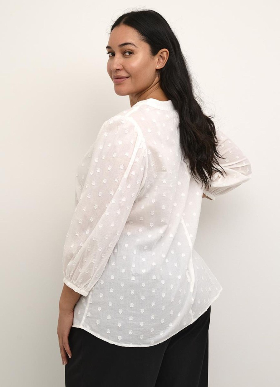 Blouses En Tunieken | Kaffe Curve Kaffe Curve Blouse Jolana 10582206 - 110602 Chalk