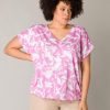 Shirts En Tops | Yesta Yesta Top Helin A004554 - 7079 Orchid Pink/Off White