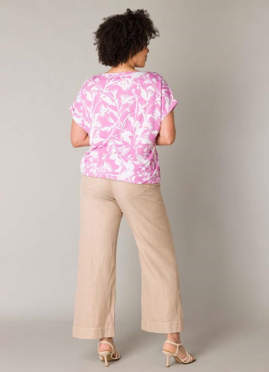 Shirts En Tops | Yesta Yesta Top Helin A004554 - 7079 Orchid Pink/Off White