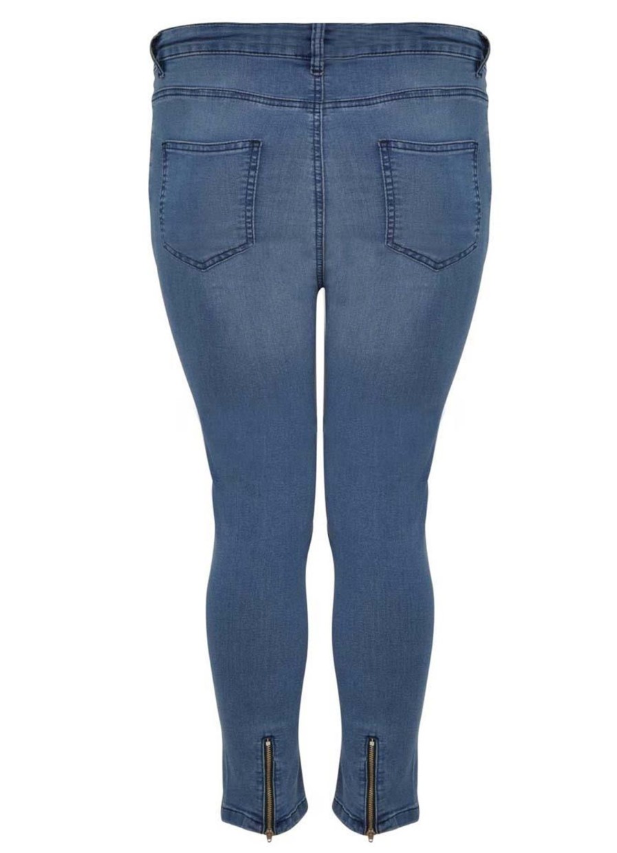 Yoek Basics | maatjemeer Yoek 7/8 Jeans Zip Back Leg B5550 Indigo